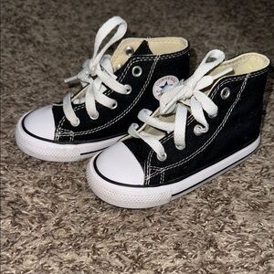 Converse Kids Black and White High-Top Sneakers